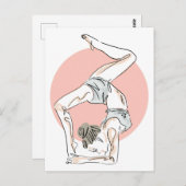 ヨガ女性はがき ポストカード (正面/裏面)