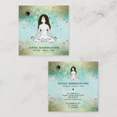 *~*ヨガ女神シェナルムーン魔法ボホティール（緑がかった色） スクエア名刺 (正面/裏面)