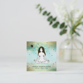 *~*ヨガ女神シェナルムーン魔法ボホティール（緑がかった色） スクエア名刺 (スタンド正面)