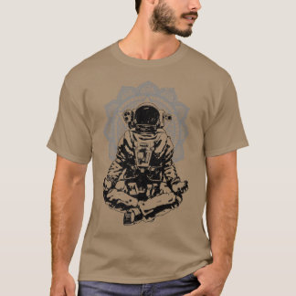 ヨガ宇宙飛行士マンダラ禅瞑想蓮ポーズ Tシャツ