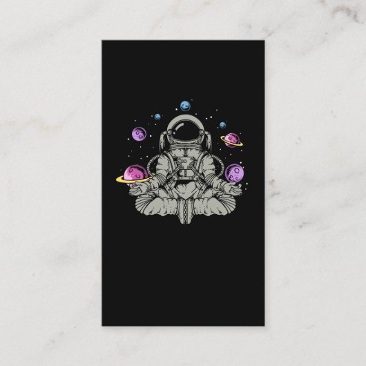 ヨガ宇宙飛行士宇宙惑星 名刺 (正面)