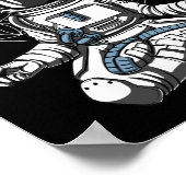 ヨガ宇宙飛行士宇宙瞑想 ポスター (角)