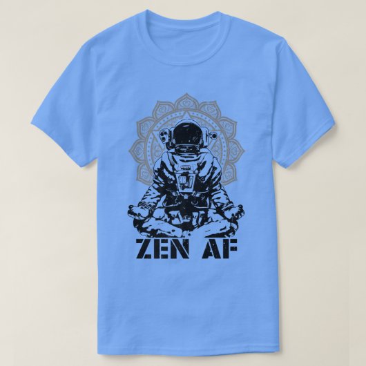 ヨガ宇宙飛行士禅おもしろいAFマンダラ瞑想ロット Tシャツ (デザイン正面)