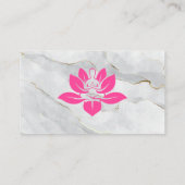 ヨガ座りポーズ |大理石 名刺 (裏面)