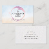 ヨガ座りポーズ | 瞑想 名刺 (正面/裏面)