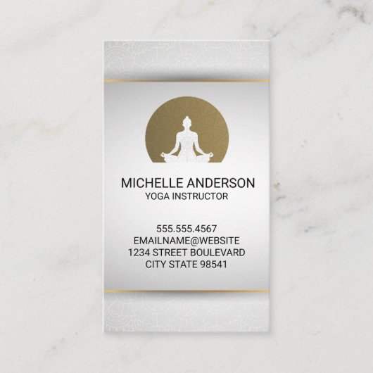 ヨガ座りロゴ 名刺 (正面)