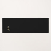 ヨガ引用文スクリプトブラック金ゴールドエレガントモノグラムYog ヨガマット (裏面(横))