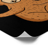 ヨガ恋人ギフト女性キャピバラ瞑想ヨガ ポスター (角)