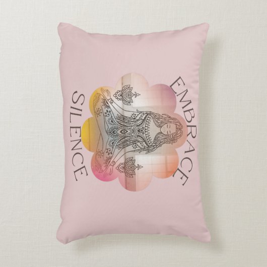 ヨガ愛好家のために静寂ハスの花を咲かせるヨガ アクセントクッション (正面(垂直))