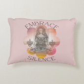 ヨガ愛好家のために静寂ハスの花を咲かせるヨガ アクセントクッション (裏面)