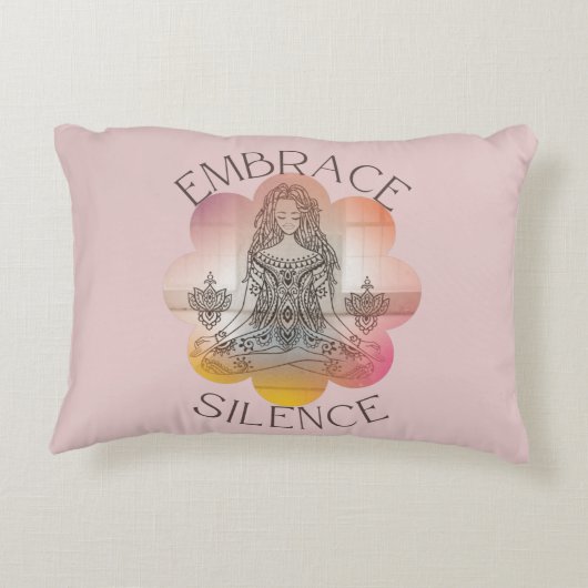 ヨガ愛好家のために静寂ハスの花を咲かせるヨガ アクセントクッション (裏面)