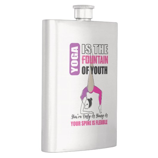 ヨガ愛好家のためのフラスコ引用文 フラスク (右)