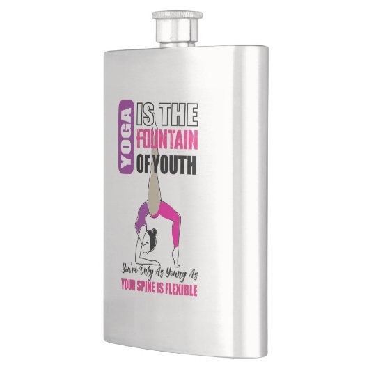 ヨガ愛好家のためのフラスコ引用文 フラスク (左)