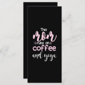 ヨガ愛好家 |コーヒー走とヨガの母親 メニュー (正面/裏面)