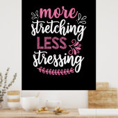 ヨガ愛好家 |ストレッチ ポスター (キッチン)