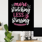 ヨガ愛好家 |ストレッチ ポスター (ホームオフィス)