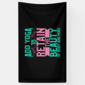 ヨガ愛好家 |美しいを保持するヨガを追加 横断幕 (縦)