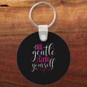 ヨガ愛好家 |自分に優しく キーホルダー (正面)