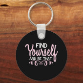 ヨガ愛好家 |自分自身を見つけ、次のことを行う キーホルダー (正面)