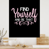 ヨガ愛好家 |自分自身を見つけ、次のことを行う ポスター (キッチン)