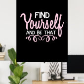 ヨガ愛好家 |自分自身を見つけ、次のことを行う ポスター (ホームオフィス)