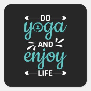 ヨガ愛好家   Do Yoga And 楽しむ Life スクエアシール