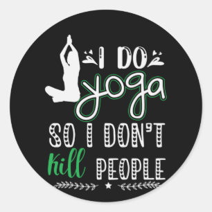 ヨガ愛好家 I Do Yoga ラウンドシール
