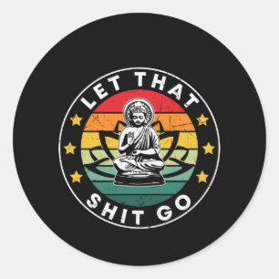 ヨガ愛好家   Let Thing Go Yoga ラウンドシール