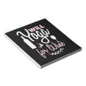 ヨガ愛好家 | Will Yoga For Wine ノートパッド (アングル)