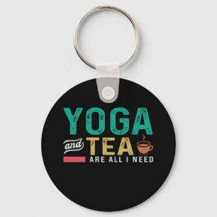 ヨガ愛好家   Yogaとお茶が必要 キーホルダー