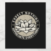 ヨガ愛好家 | Yoga Expect Nothing ワインラベル (シングルラベル)