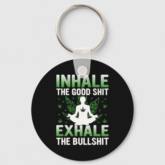 ヨガ愛好家 | Yoga Inhale The Good キーホルダー (正面)