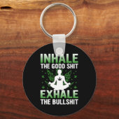 ヨガ愛好家 | Yoga Inhale The Good キーホルダー (正面)