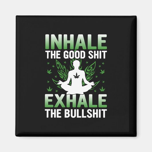 ヨガ愛好家 | Yoga Inhale The Good マグネット (正面)