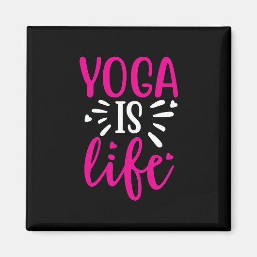 ヨガ愛好家 | Yoga Is Life マグネット (正面)