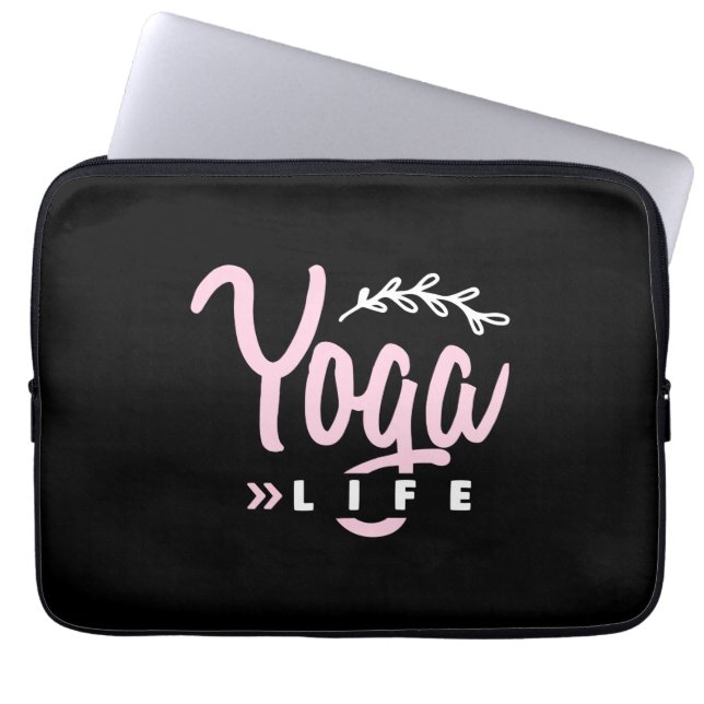 ヨガ愛好家 | Yoga Life ラップトップスリーブ (正面)