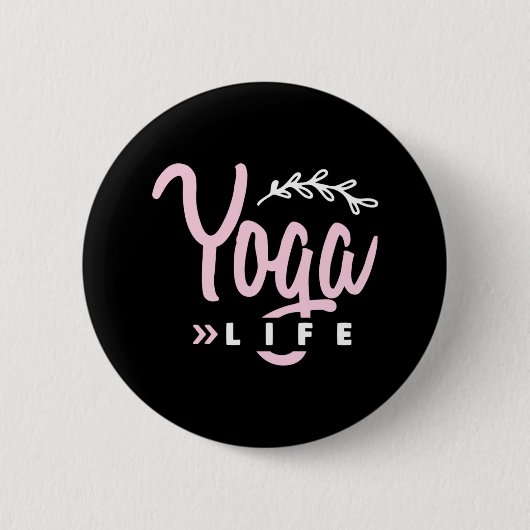 ヨガ愛好家 | Yoga Life 缶バッジ (正面)