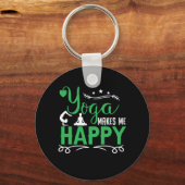 ヨガ愛好家 | Yoga Make Me Happy キーホルダー (正面)