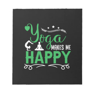 ヨガ愛好家 | Yoga Make Me Happy ノートパッド