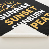 ヨガ愛好家 | Yoga Sunrise Sunset Sunburn Repeat シェルパブランケット (3/4)