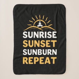 ヨガ愛好家 | Yoga Sunrise Sunset Sunburn Repeat シェルパブランケット