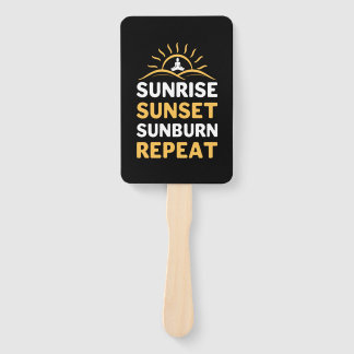 ヨガ愛好家 | Yoga Sunrise Sunset Sunburn Repeat ハンドファン
