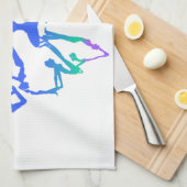 ヨガ感動的が蝶の新たな始まりを演じる キッチンタオル (四つ折り)