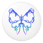 ヨガ感動的が蝶の新たな始まりを演じる セラミックノブ (正面)