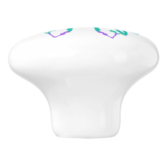 ヨガ感動的が蝶の新たな始まりを演じる セラミックノブ (側面)