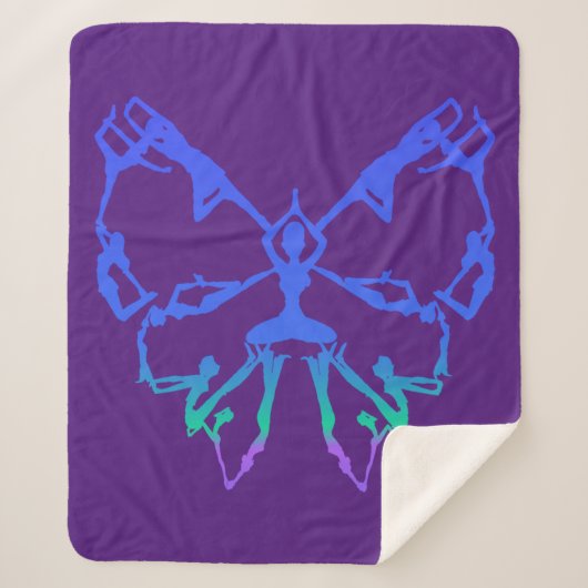 ヨガ感動的ポーズフィットネスエクササイズ シェルパブランケット (正面)
