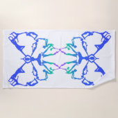 ヨガ感動的ポーズ蝶ビーチタオル ビーチタオル (正面)