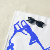 ヨガ感動的ポーズ蝶ビーチタオル ビーチタオル (インサイチュ)