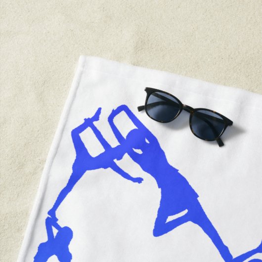 ヨガ感動的ポーズ蝶ビーチタオル ビーチタオル (インサイチュ)