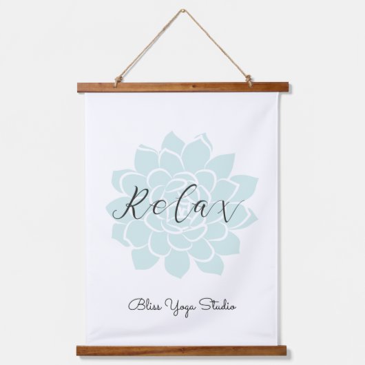 ヨガ感動的引用文曼荼羅 吊り下げ型タペストリー (正面)